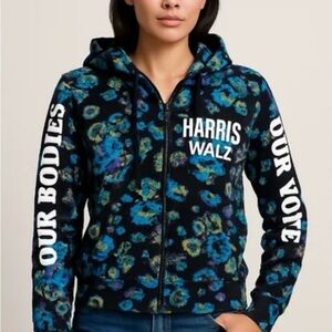 Ulla Johnson x Designers for America “Our Bodies Our Vote” Floral Hoodie Size M